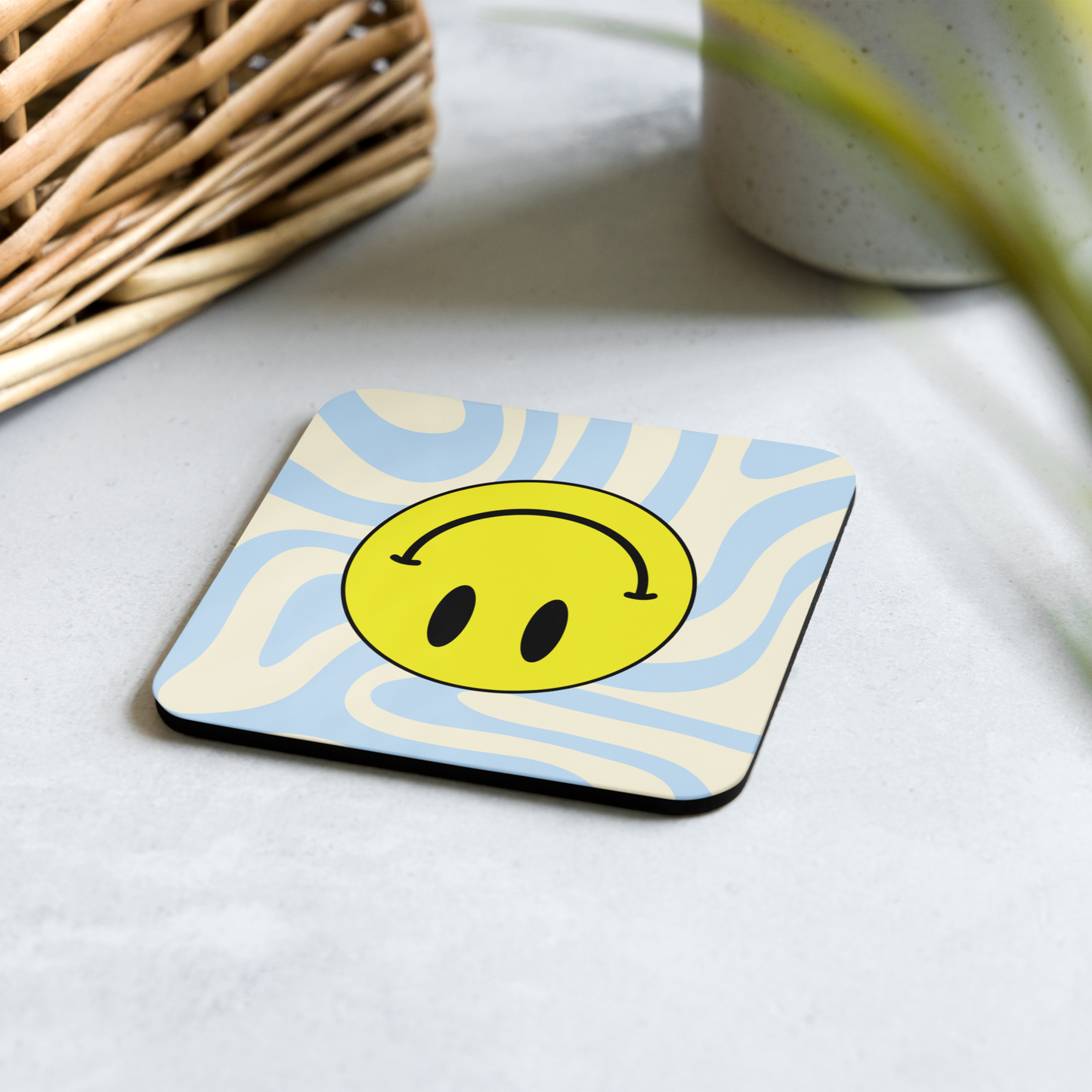 Upside Down Smiley coaster