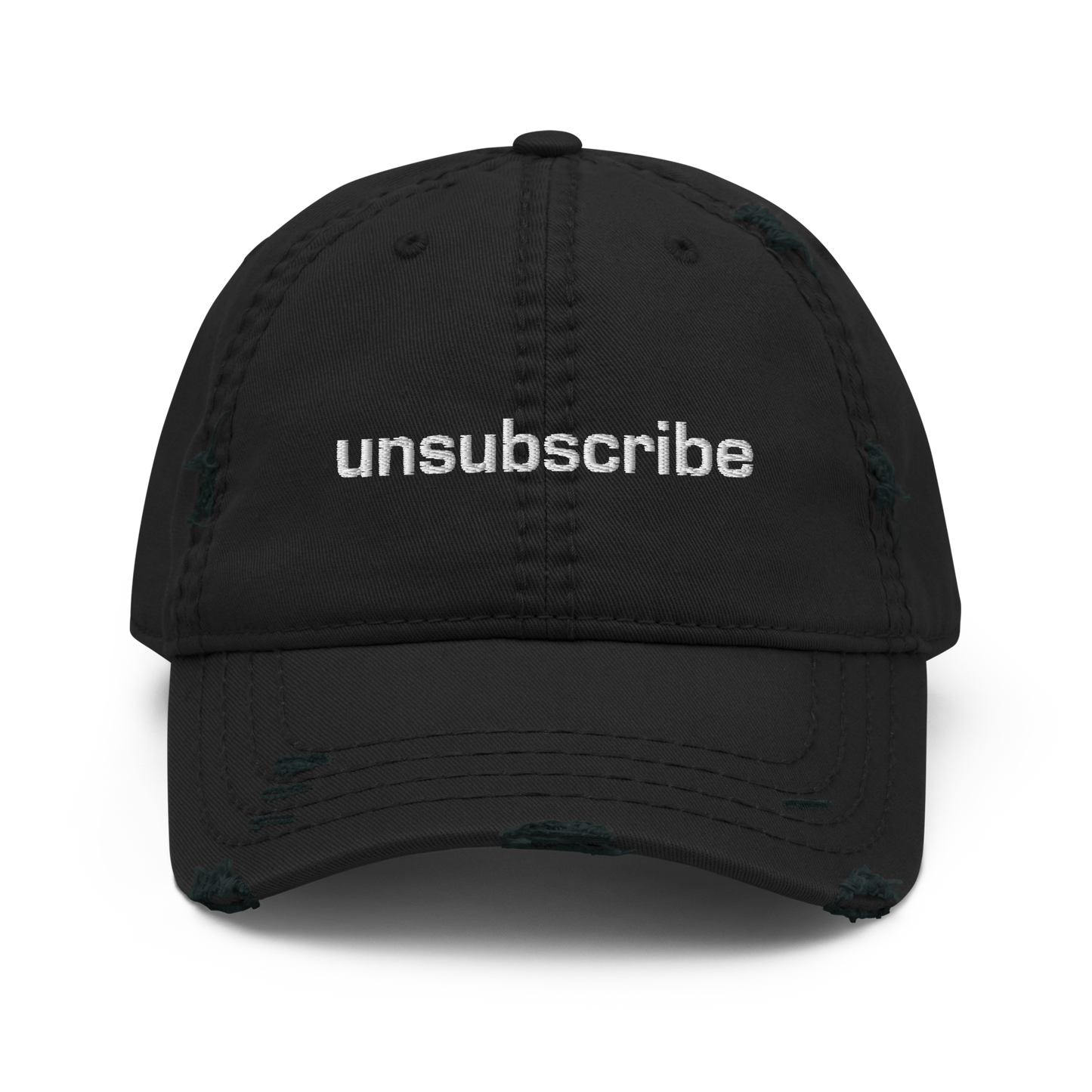 Unsubscribe distressed hat