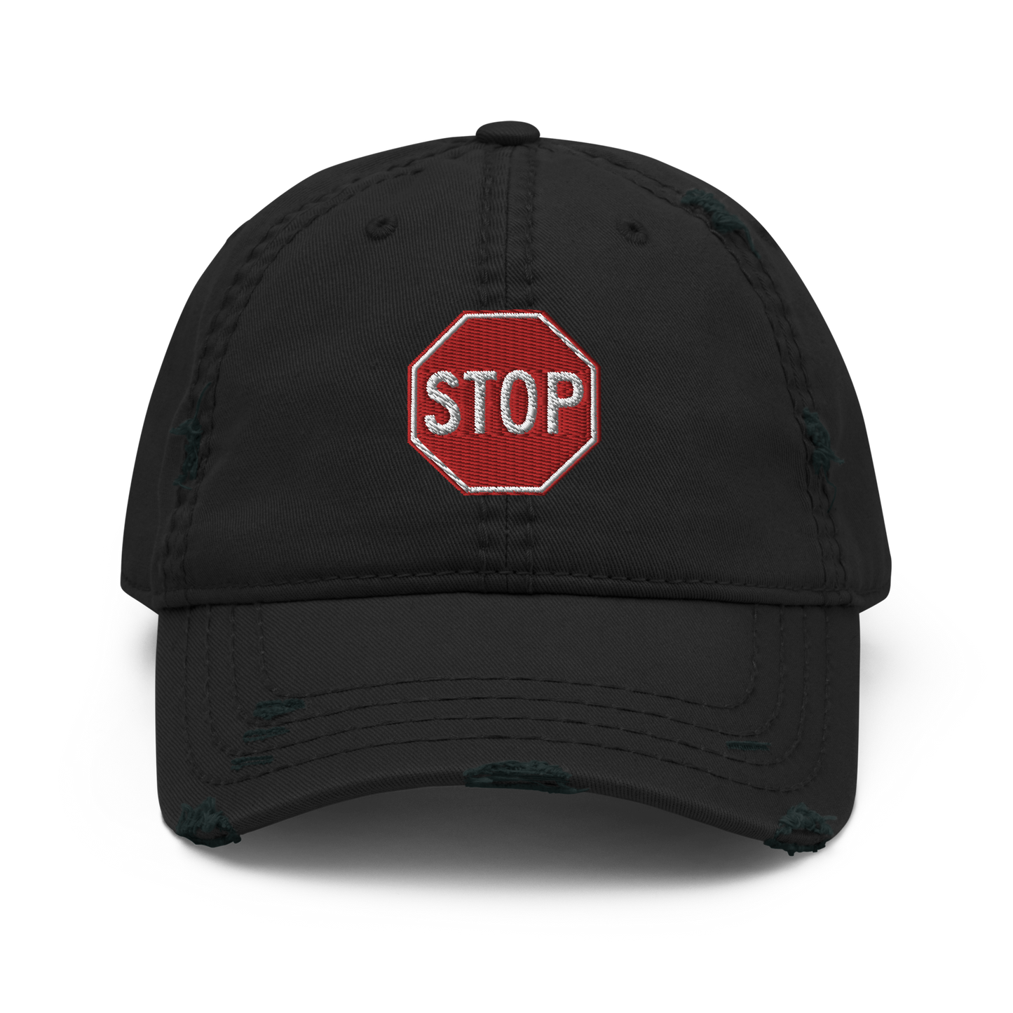 STOP! distressed hat