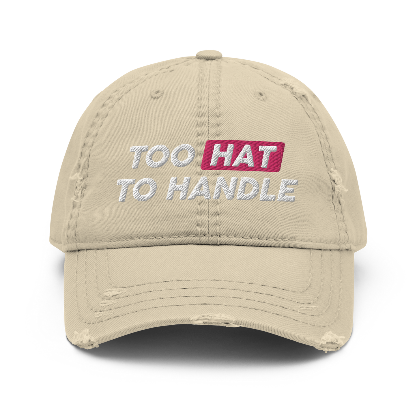 Too Hat to Handle distressed hat