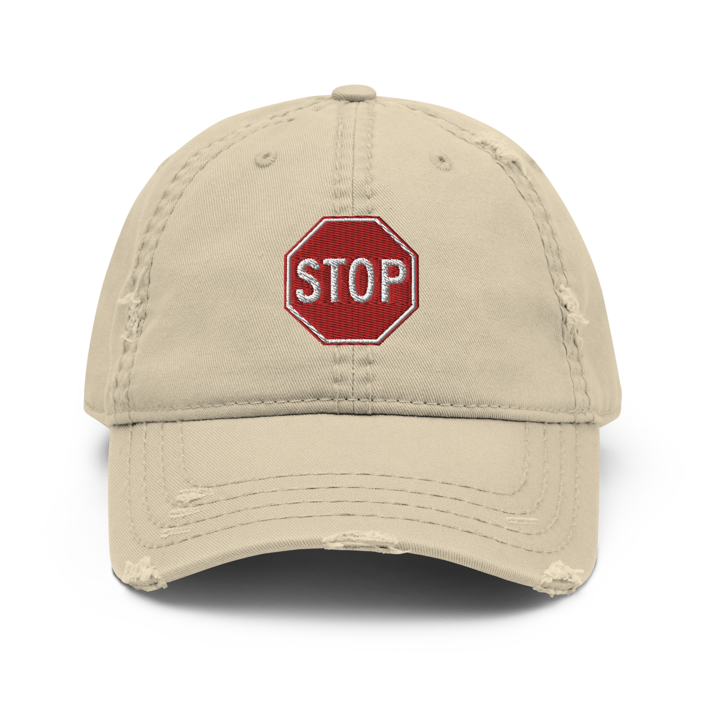 STOP! distressed hat