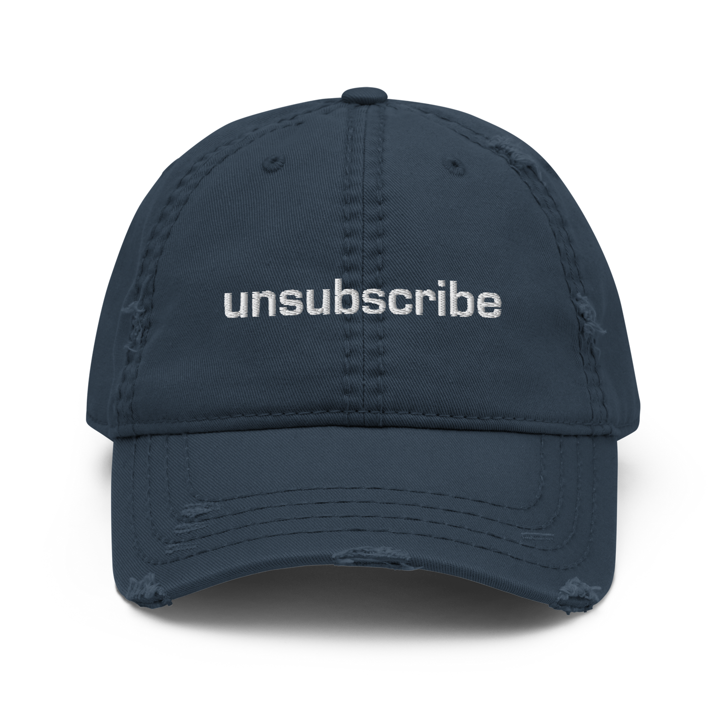 Unsubscribe distressed hat