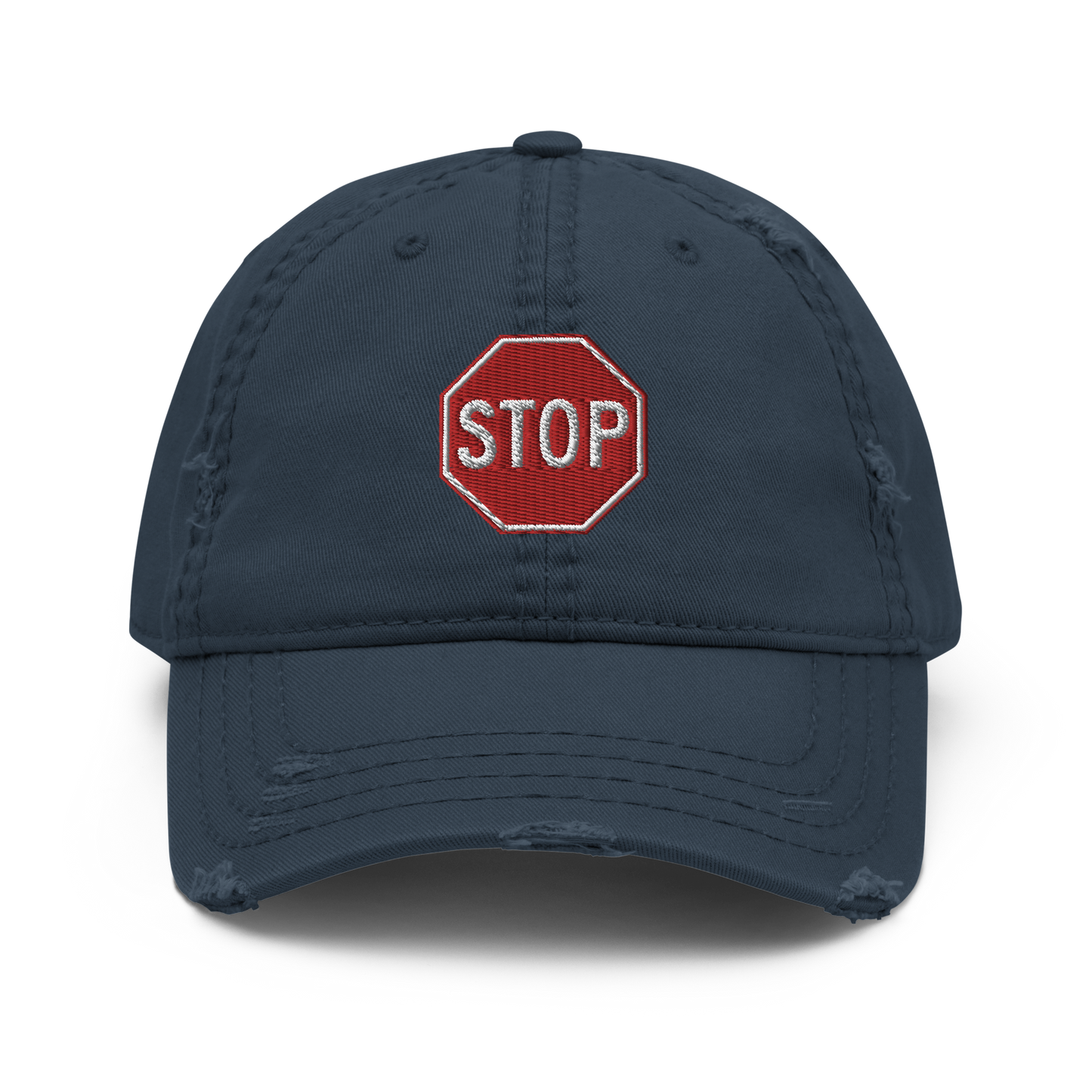 STOP! distressed hat