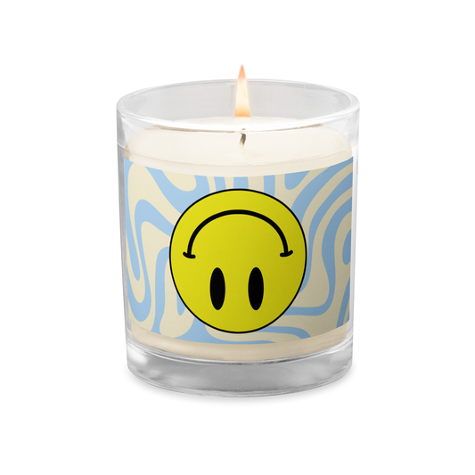 Upside Down Smiley candle