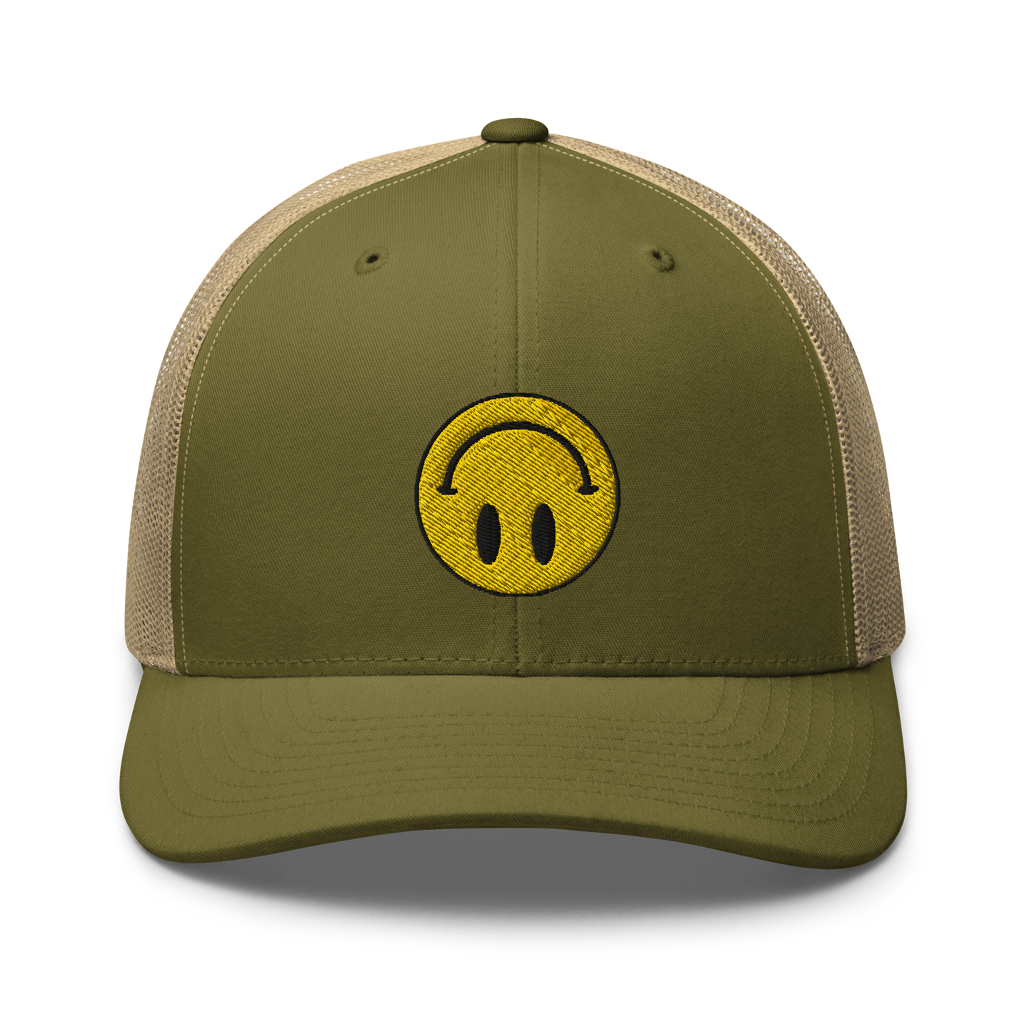 Upside Down Smiley trucker cap