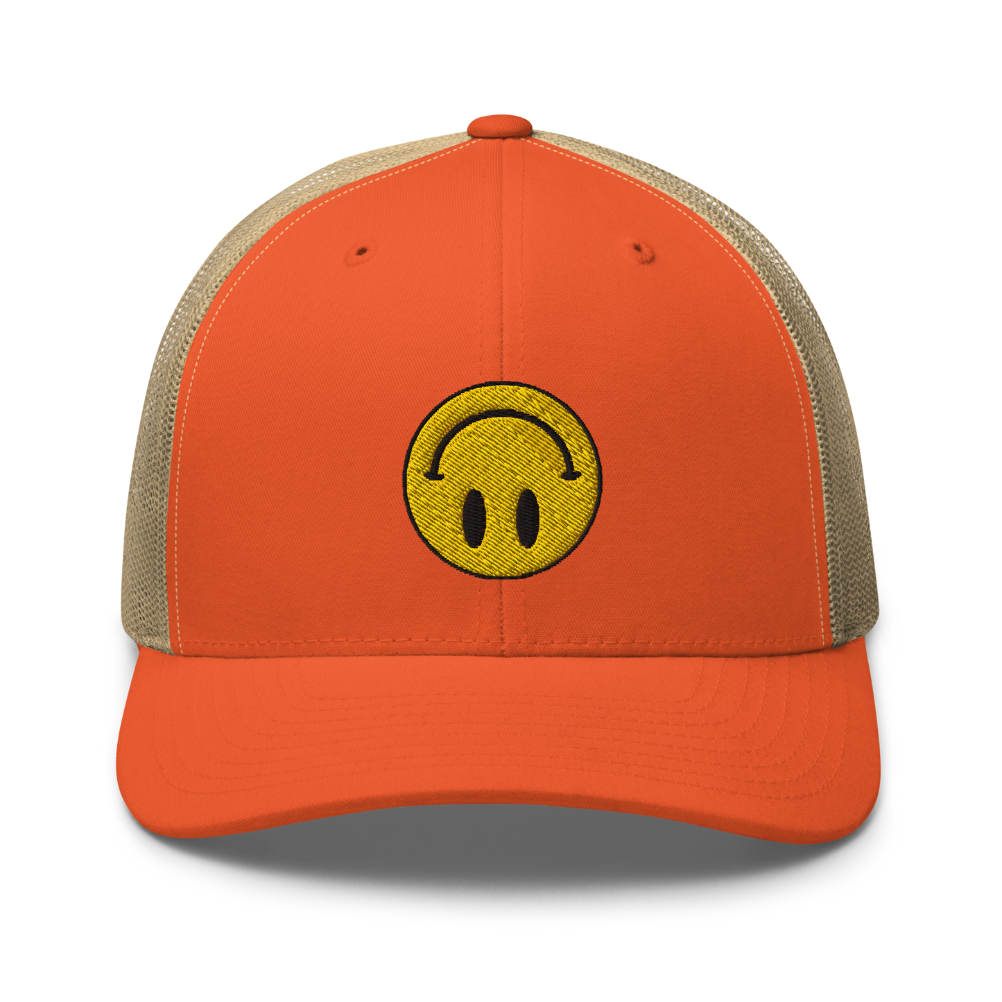 Upside Down Smiley trucker cap