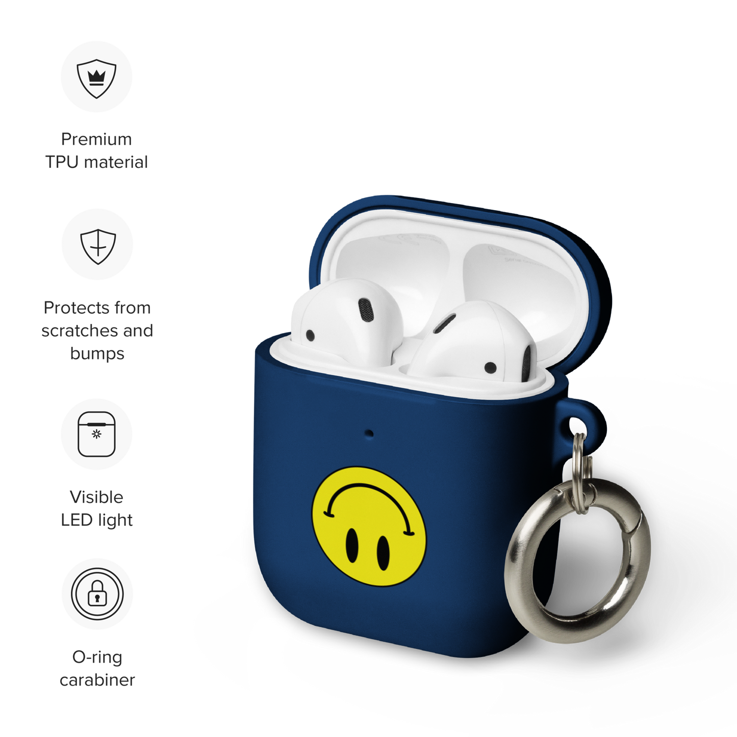 Upside Down Smiley rubber case for AirPods®