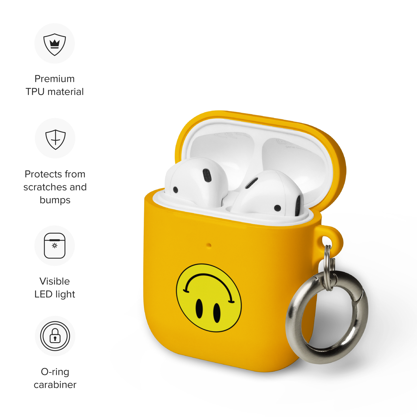 Upside Down Smiley rubber case for AirPods®