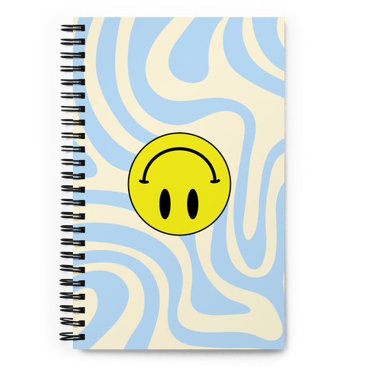 Upside Down Smiley notebook