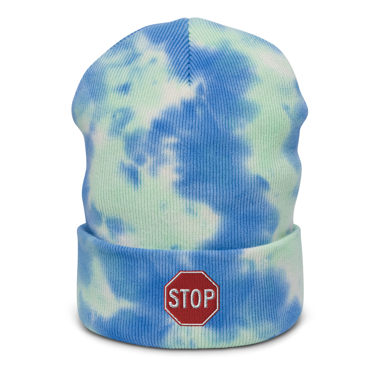 STOP! tie-dye beanie