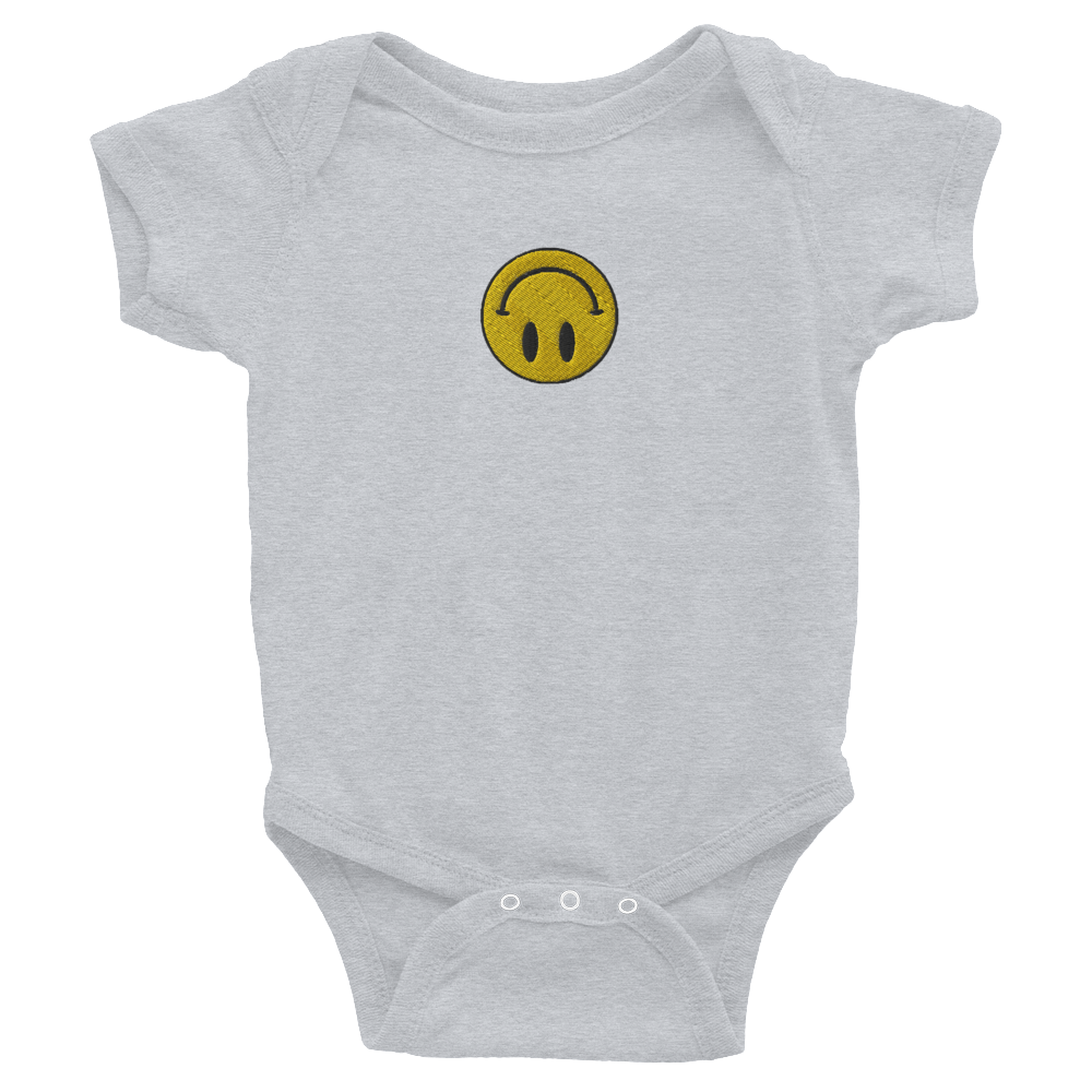 Upside Down Smiley infant bodysuit