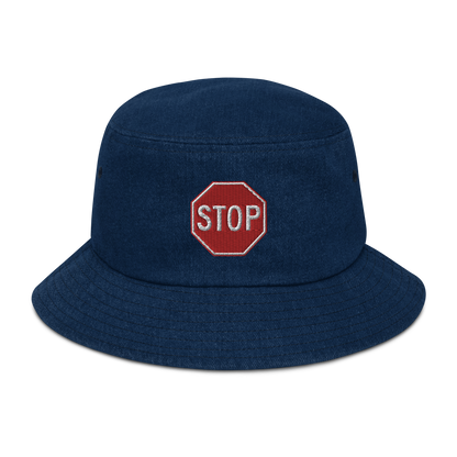 STOP! denim bucket hat