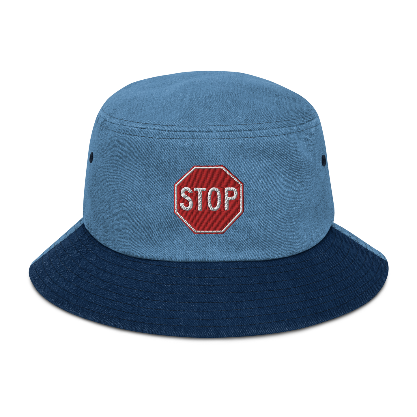 STOP! denim bucket hat