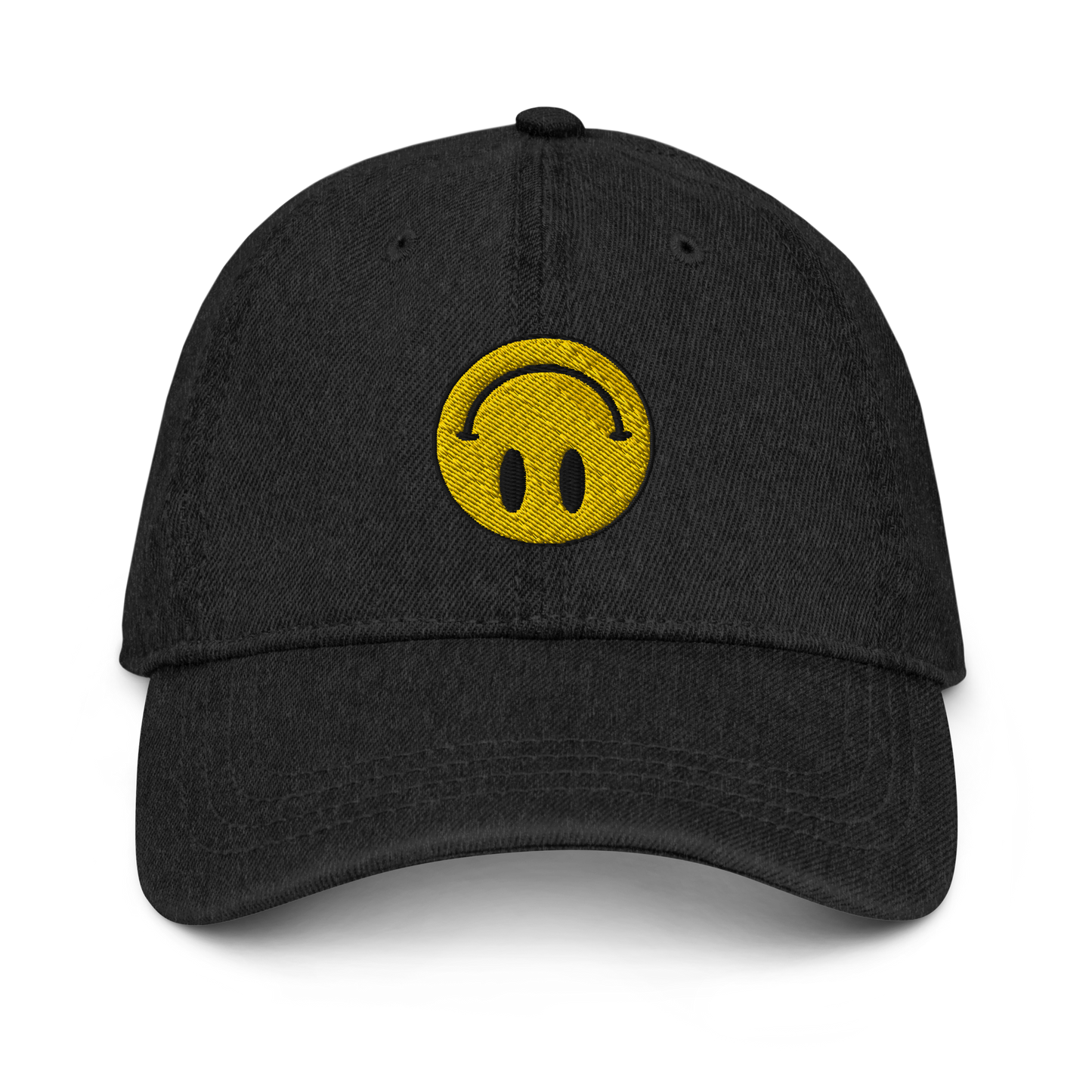 Upside Down Smiley denim hat