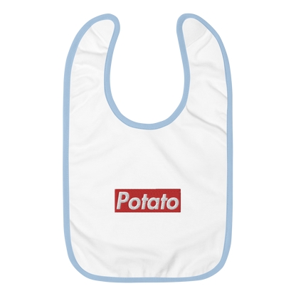 POTATO embroidered baby bib