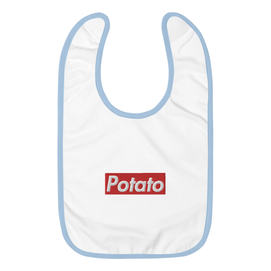 POTATO embroidered baby bib