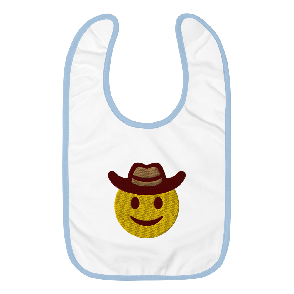 Yeehaw! embroidered baby bib