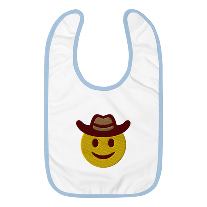 Yeehaw! embroidered baby bib