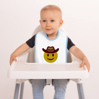 Yeehaw! embroidered baby bib