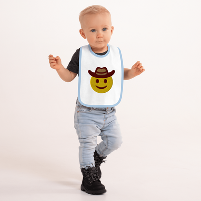 Yeehaw! embroidered baby bib