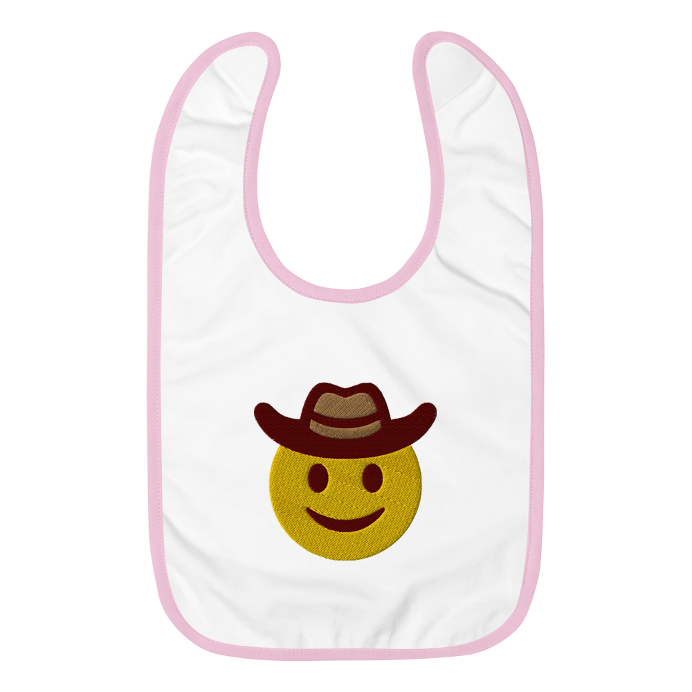 Yeehaw! embroidered baby bib