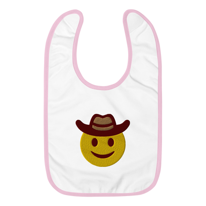 Yeehaw! embroidered baby bib