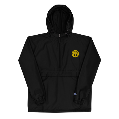 Upside Down Smiley x Champion embroidered windbreaker jacket