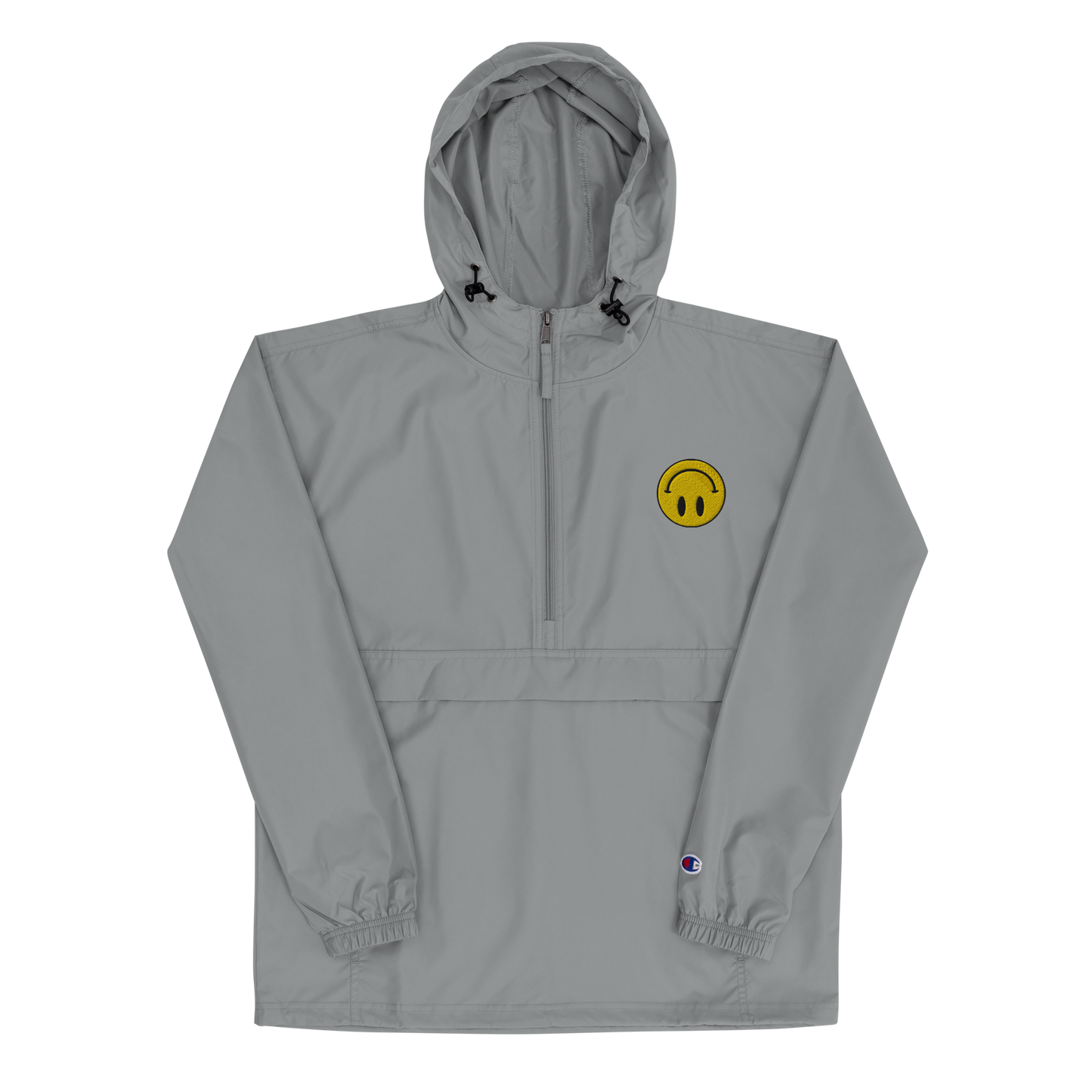 Upside Down Smiley x Champion embroidered windbreaker jacket