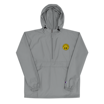 Upside Down Smiley x Champion embroidered windbreaker jacket