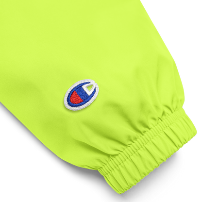 Upside Down Smiley x Champion embroidered windbreaker jacket