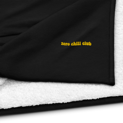 Zero Chill Club premium sherpa blanket