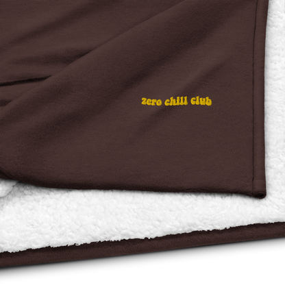 Zero Chill Club premium sherpa blanket