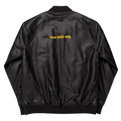 Zero Chill Club leather bomber jacket (unisex)