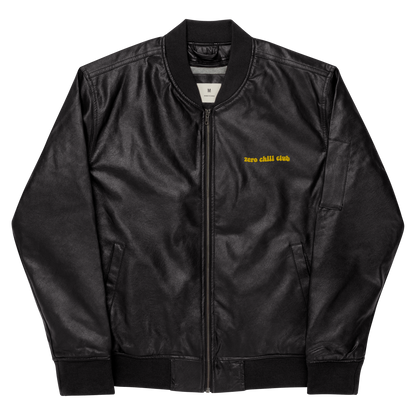 Zero Chill Club leather bomber jacket (unisex)