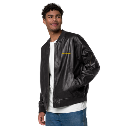 Zero Chill Club leather bomber jacket (unisex)