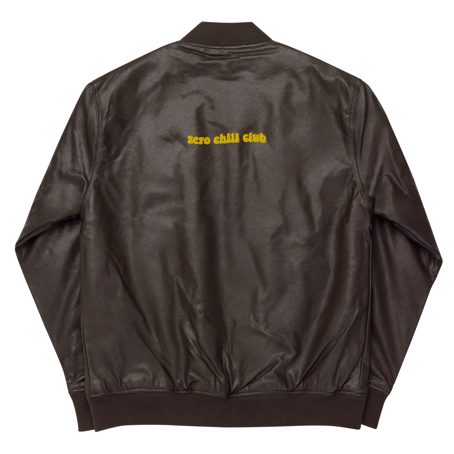 Zero Chill Club leather bomber jacket (unisex)