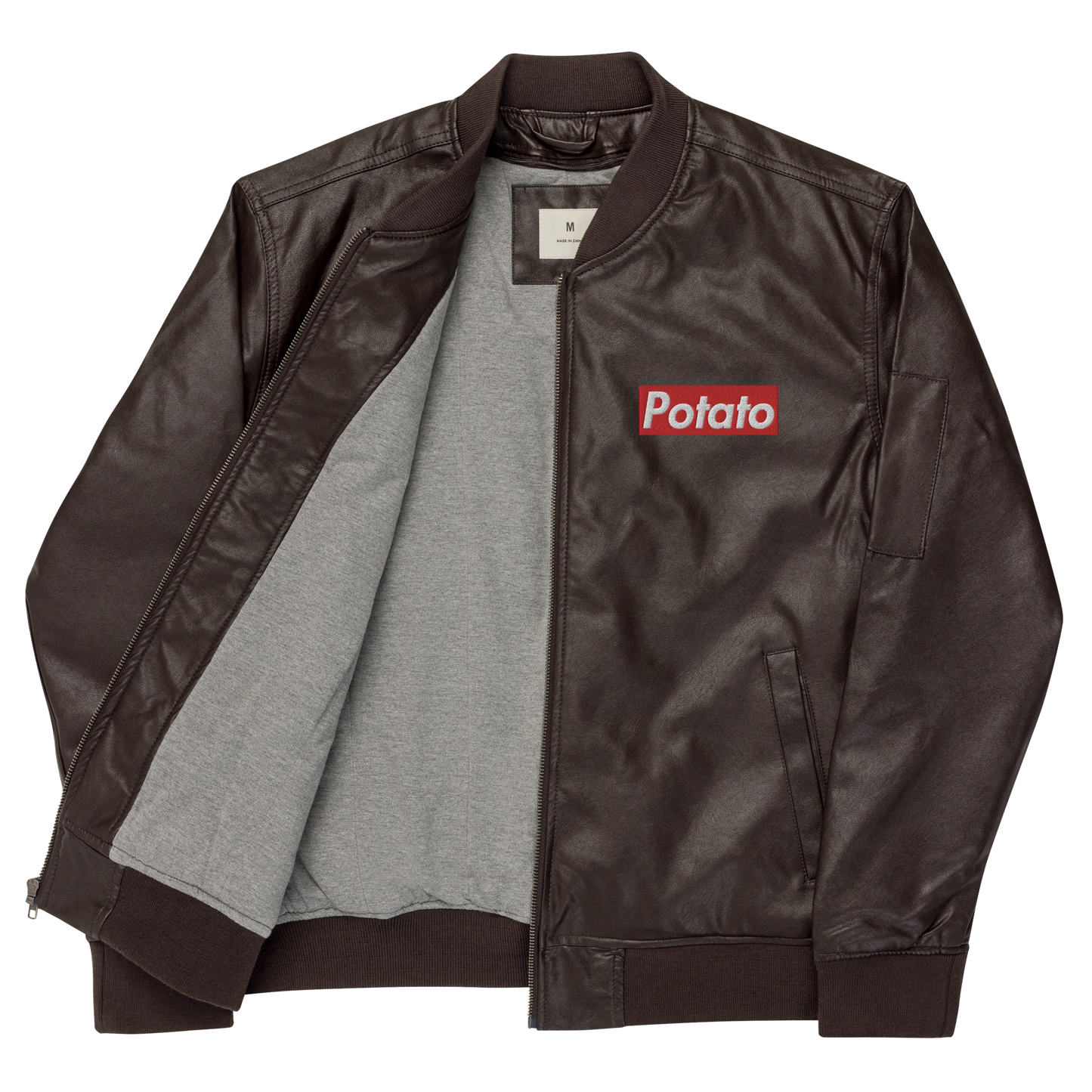 POTATO leather bomber jacket (unisex)