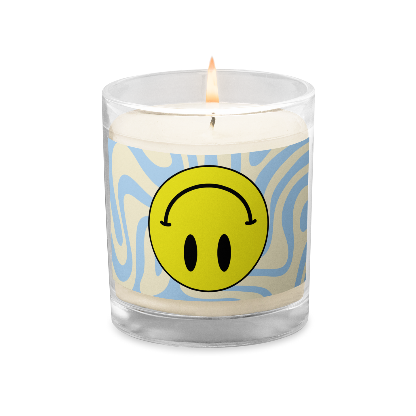 Upside Down Smiley candle