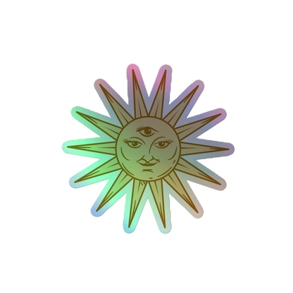 Mystical Sun holographic sticker