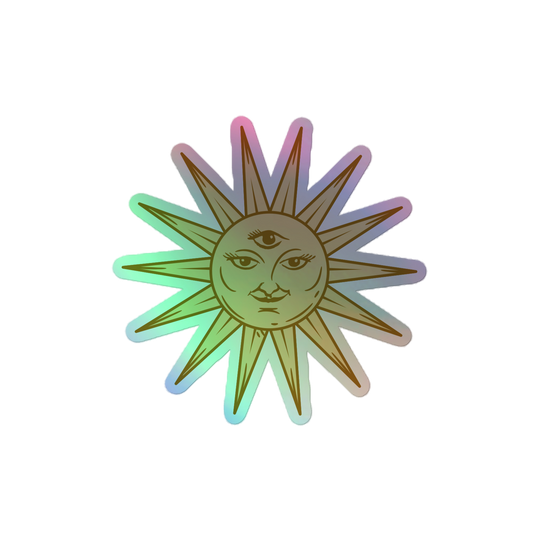 Mystical Sun holographic sticker