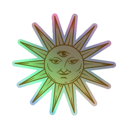 Mystical Sun holographic sticker