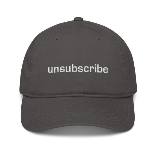 Unsubscribe eco-friendly organic hat