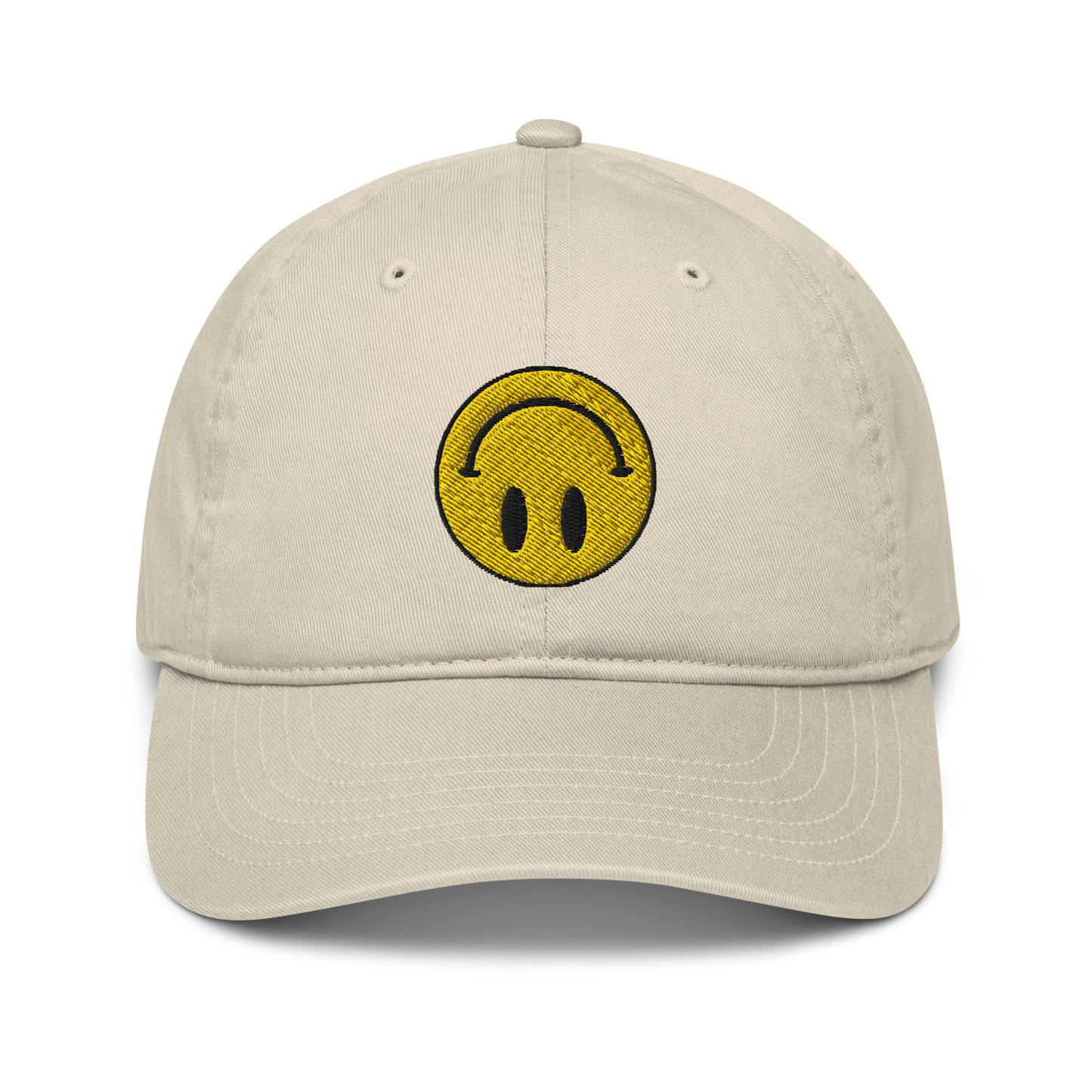 Upside Down Smiley eco-friendly organic hat