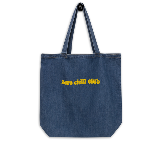 Zero Chill Club denim tote bag