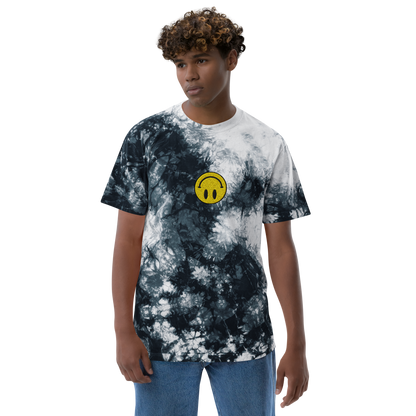 Upside Down Smiley tie-dye tee