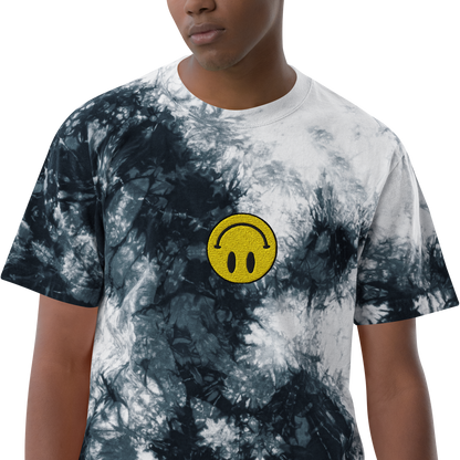 Upside Down Smiley tie-dye tee