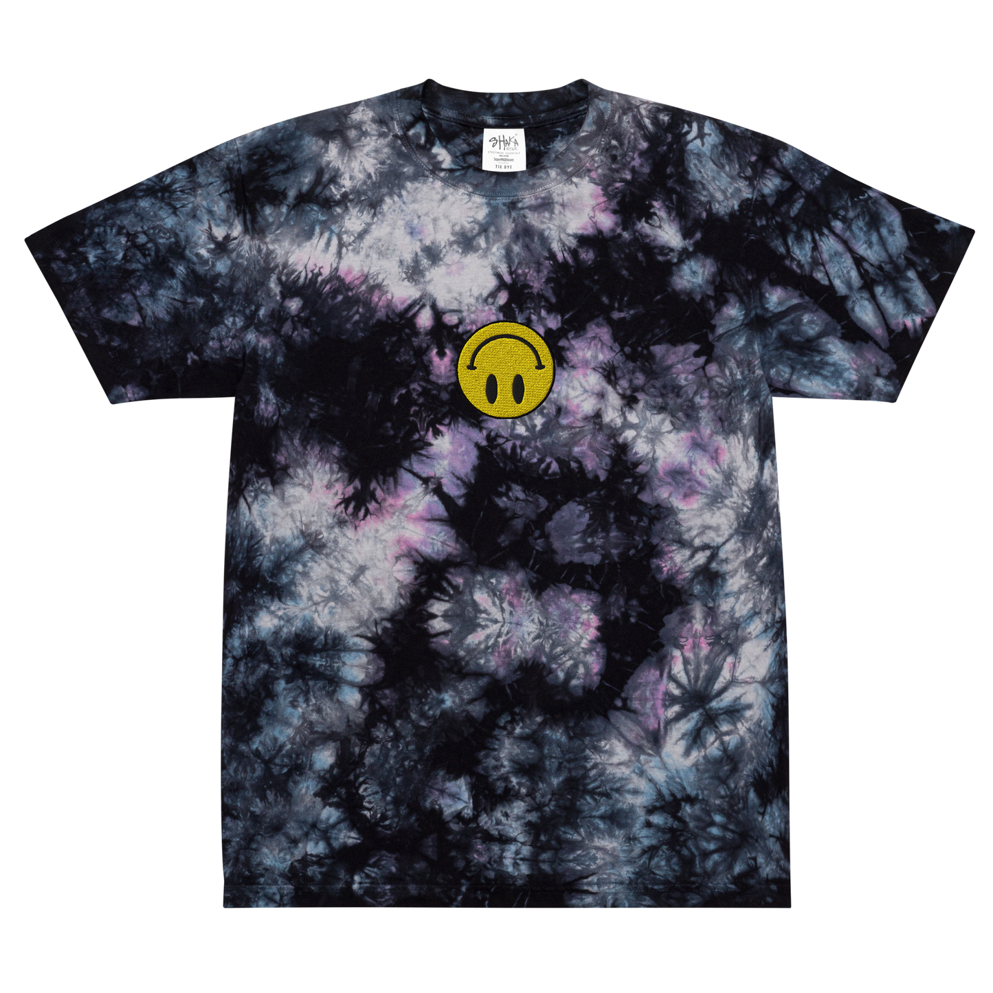 Upside Down Smiley tie-dye tee