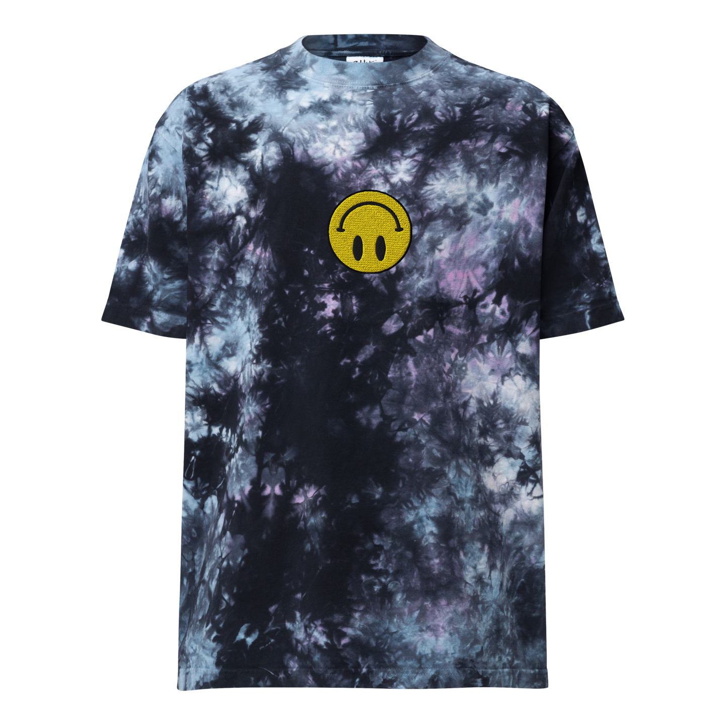 Upside Down Smiley tie-dye tee