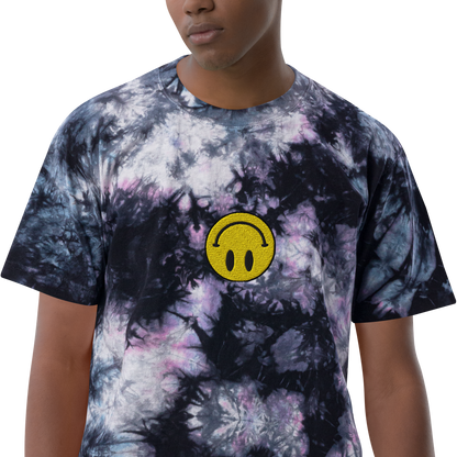 Upside Down Smiley tie-dye tee