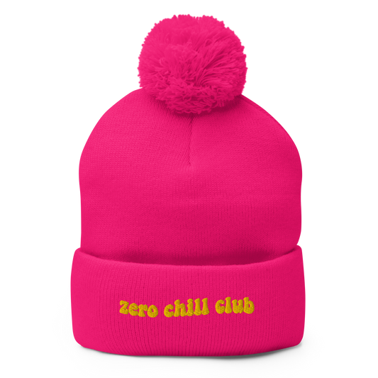 Zero Chill Club pom-pom beanie